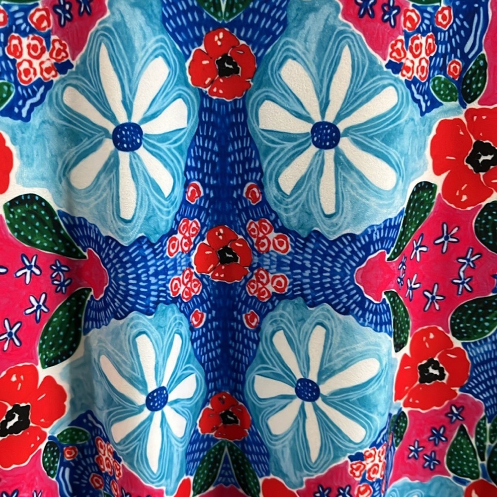 Kaeli Smith Floral Pattern Shift Dress Size Small Excellent Pre-Owned Condition - Picture 3 of 5